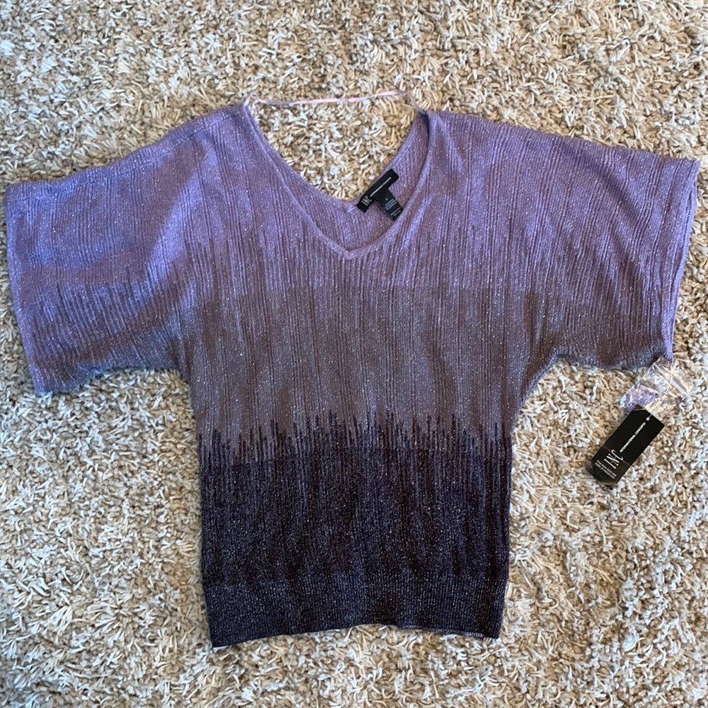 INC Purple Shimmer Top